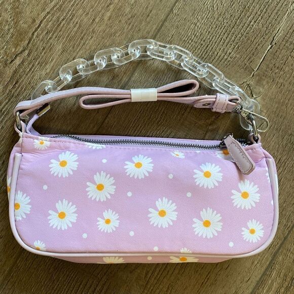 Dolls Kill Daisy Floral Print Lavender Festival Concert Crossbody Purse Handbag - Picture 1 of 6